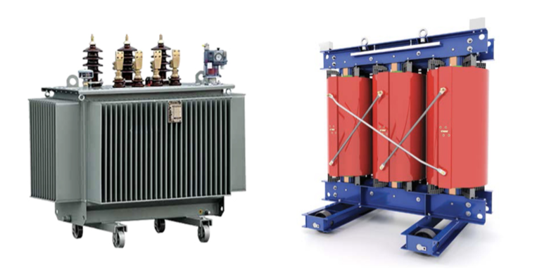 Figure 5. Dry Type and Oil-Filled Transformer Comparison