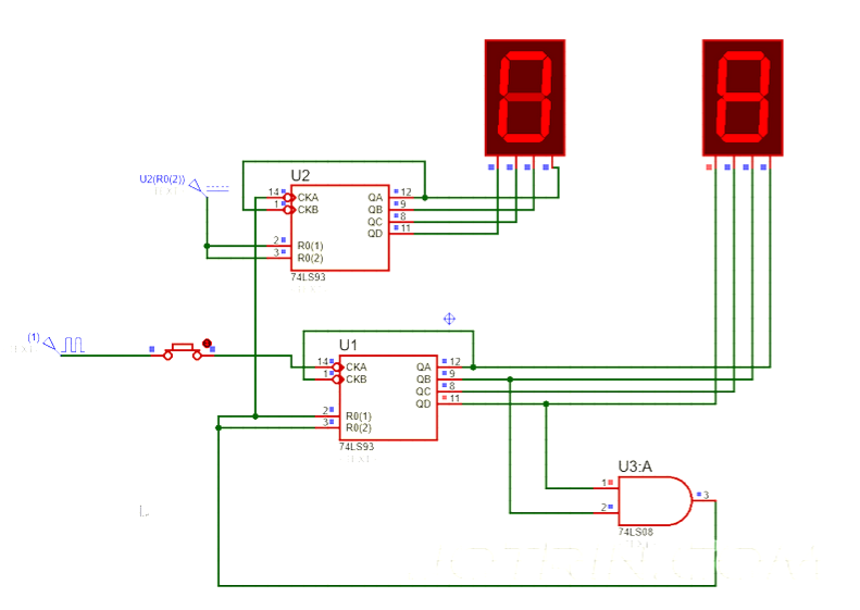 74LS93-based-2-Digit-decimal-counter-example-circuit-and-simulation