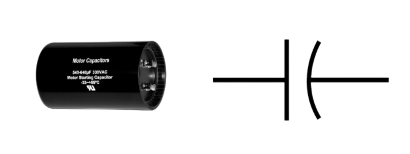 Motor Run and Start Capacitor Symbol