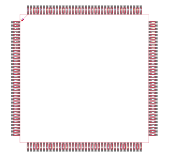 EPM7256AETC144-10N Footprint
